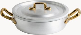 Braadpan Porcelano met handvat, deksel en porseleinen inzetstuk, 3-delig