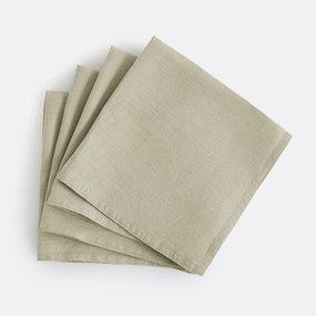 Set van 4 servetten van gewassen linnen Victorine