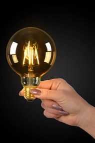 Lucide Bulb dimbare LED lamp 2700K E27 5W 9.5cm amber