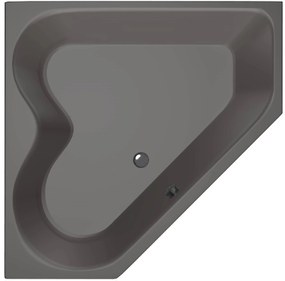 Xenz Cyprus inbouw hoekbad met ligzijde links 145x145cm antraciet acryl