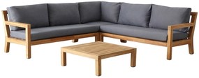 Garden Interiors Hoek Loungeset - Harby - Acacia - Zwart - Garden Interiors