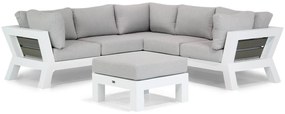 Hoek loungeset 5 personen Aluminium Wit  Santika Furniture Santika Yovita