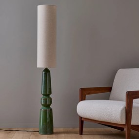 Staande lamp in keramiek en linnen, TOTEMY