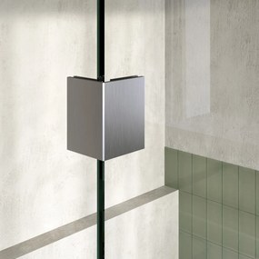 Brauer Void profielloze inloopdouche 90cm met 40cm zijwand RVS geborsteld PVD