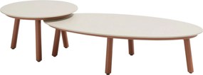 Salute lounge tuintafels set van 2 ceramic oyster spicy Taste 4SO