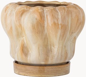 Plantenpot Hollis van keramiek met schotel