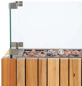 Cosi Fires Cosipillar square sfeerhaard - teak