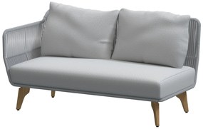 Raphael Modular Teak Frozen 2 seater right arm with 3 cushions