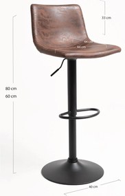 Yatis vintage bruine kunstleren kruk