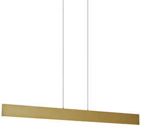 Eettafel / Eetkamer Moderne hanglamp messing incl. LED 3-staps dimbaar - Straight Modern Binnenverlichting Lamp