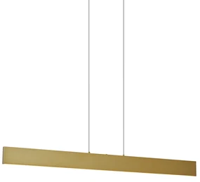 Eettafel / Eetkamer Moderne hanglamp messing incl. LED 3-staps dimbaar - Straight Modern Binnenverlichting Lamp