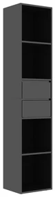 vidaXL Boekenkast 36x30x171 cm spaanplaat hoogglans zwart