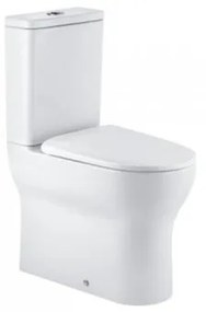 QeramiQ Winner toiletset - 36.6x64.6x87.7cm - staand - verhoogd +6cm - spoelrandloos - met duoblok reservoir - softclose zitting - keramiek - glans wit 144921004cx