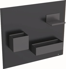 Geberit Acanto Magneetwand met accessoires 44,9x7,5x38,8 cm Zwart/Lava