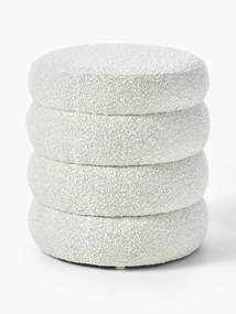 Bouclé gestoffeerde poef Alto