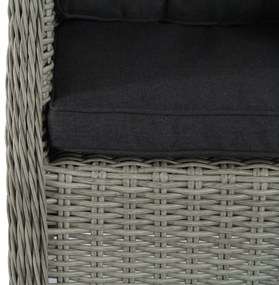 Tuinset 6 personen 240 cm Wicker Grijs Garden Collections Buckingham/Brighton