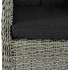 Tuinset 4 personen 180 cm Wicker Grijs Garden Collections Buckingham/Cardiff