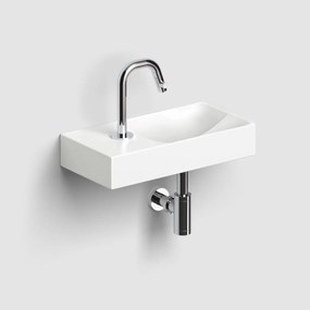 Clou Vale keramische fontein 38cm met kraangat links wit mat
