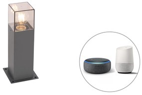 Smart industriële staande buitenlamp antraciet 30 cm incl. Wifi P45 - Denmark