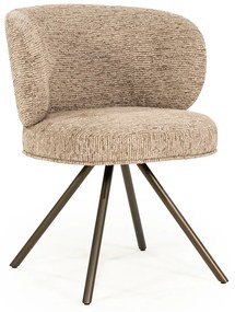 Eleonora Jayson Eetstoel Brons Frame Taupe