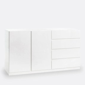 Lage kast 2 deuren, hangkast en 4 lades, Léo