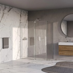 Brauer Stellar douchecabine met draaideur 160x100cm chroom