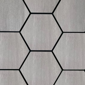 Sample Hexagon Panel Grijs Walnoot