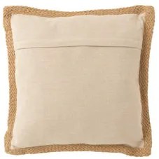 Kussens Beige J-line  COUSSIN FEUILLE POLYE BEI/MAU (49x49x4cm)