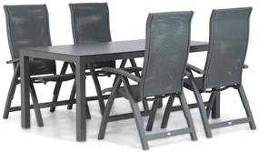 Tuinset 4 personen 180 cm Aluminium/Textileen /Aluminium/textileen Grijs Presto Tarenta/Madras