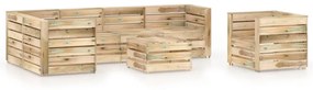 vidaXL 7-delige Loungeset groen geïmpregneerd grenenhout