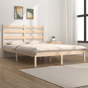 vidaXL Bedframe massief grenenhout 160x200 cm