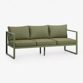 3-zits Aluminium Tuinbank Lipov Groen – Intens Olijf - Sklum