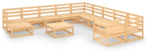 vidaXL 12-delige Loungeset massief grenenhout
