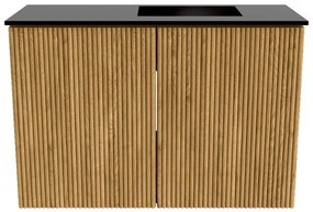 Mondiaz Joya 60cm toiletmeubel oak met wastafel faye rechts zonder kraangat urban