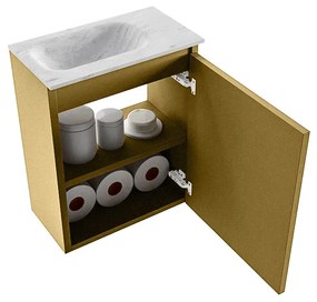 Mondiaz Ture DLux toiletmeubel 40cm oro met wastafel opalo links zonder kraangat