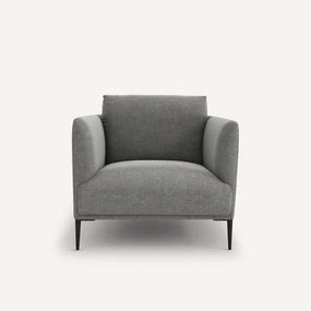 Fauteuil in stonewashed fluweel, Oscar E. Gallina