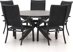 Diningset Bellagio | 5 personen polywood | Tuinset stapelbaar | 6-delig | Kees Smit Tuinmeubelen