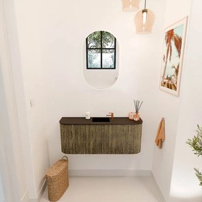 Mondiaz Joya 105cm toiletmeubel ronding links/rechts dusk met wastafel faye midden 1 kraangat urban