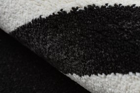 Tapijt HAMPTON Border rond kader zwart
