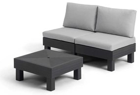 Keter Balkon loungeset 3-delig donker grijs