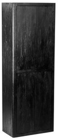 Tower Living Hoge Zwarte Kast Met Deuren Tenna - 80x45x220cm.