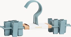 Handgemaakte kinderkledinghangers met clips Kids Ocean, 5-delig