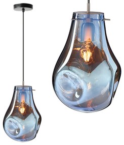 Hangende Glazen Plafondlamp APP327-1CP Blauw