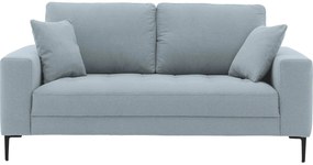 Goossens Bank Coco blauw, stof, 2,5-zits, stijlvol landelijk