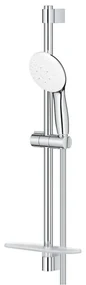 GROHE Tempesta 110 Glijstangset - 60cm - ronde handdouche - 3 straalsoorten - gladde doucheslang - met zeephouder - chroom 27600003