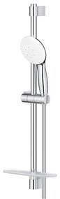 GROHE Tempesta 110 Glijstangset - 60cm - ronde handdouche - 3 straalsoorten - gladde doucheslang - met zeephouder - chroom 27600003