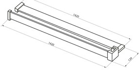 Sapho Shelf handdoekhouder en planchet voor douchewand wit mat