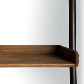 Wandrek Metaal Met Hout - 78x40x180cm.