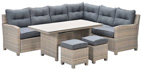 Garden Impressions Alaska lounge dining set rechts - light teak vironwood