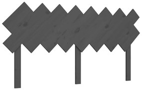 vidaXL Hoofdbord 159,5x3x80,5 cm massief grenenhout grijs